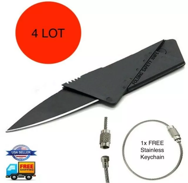 Lot Portable Credit Card Knives Folding Wallet Thin Pocket Survival Micro Knife