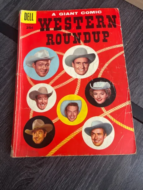 WESTERN ROUNDUP #13 (1956) - 3.0 G/VG Roy Rogers, Gene Autry (DELL)