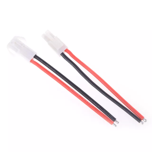 1paar Mini Tamiya Stecker Männlichen und Weiblichen 2pin Batterie draht 16AYREL