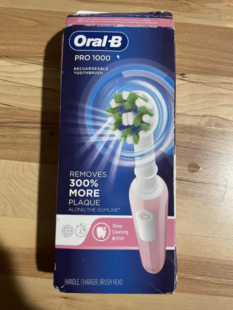 Cepillo de dientes eléctrico recargable Oral-B Pro 1000 rosa - caja abierta