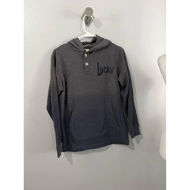 Lucky Brand Terry Hoodie Cloth Pullover Shirt Boys Large