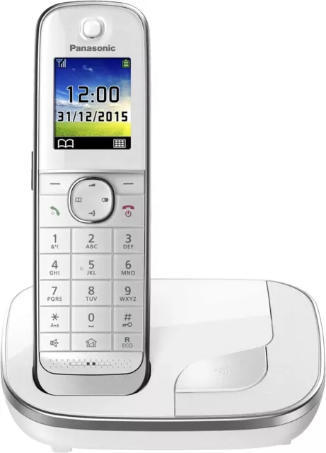 Panasonic Kx-Tgj310 Telefono Fijo Inalambrico Dect Altavoz Id Llamadas Blanco