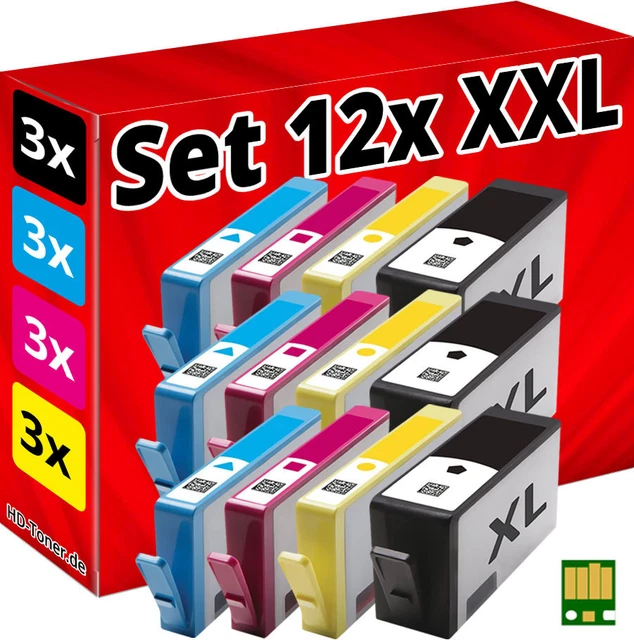 12x Chip Cartuccia per HP-364-XL 5510 5514 5515 5520 5522 5524 6510 6520 7510