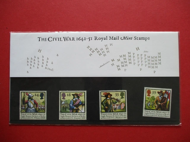 1992 Civil War Presentation Pack 228 Commemoratives Great Britain Elizabeth  MNH