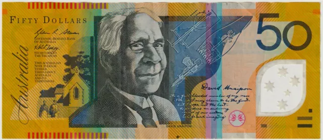 Australia 50 Dollars Circulated Banknote World polymer Money Currency Bill Note