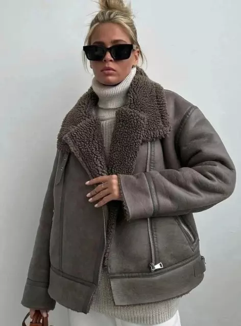 Zara double faced deals biker jacket