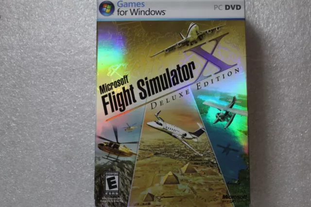 2006 MICROSOFT FLIGHT SIMULATOR X GAMES FOR WINDOWS PC DVD-REALISTIC  FLYING-CIB