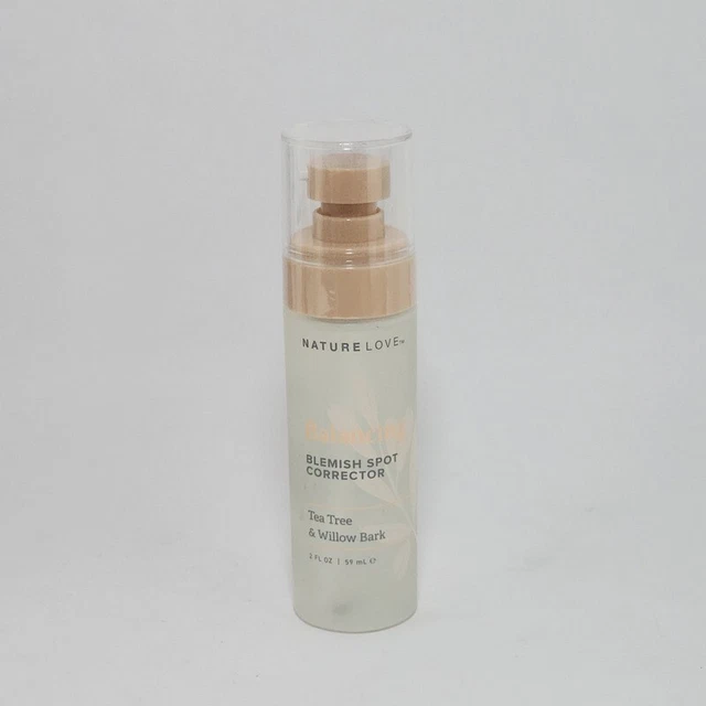 Nature Love Balancing Blemish Spot Corrector Face Serum Tea Tree Willow Bark 2oz