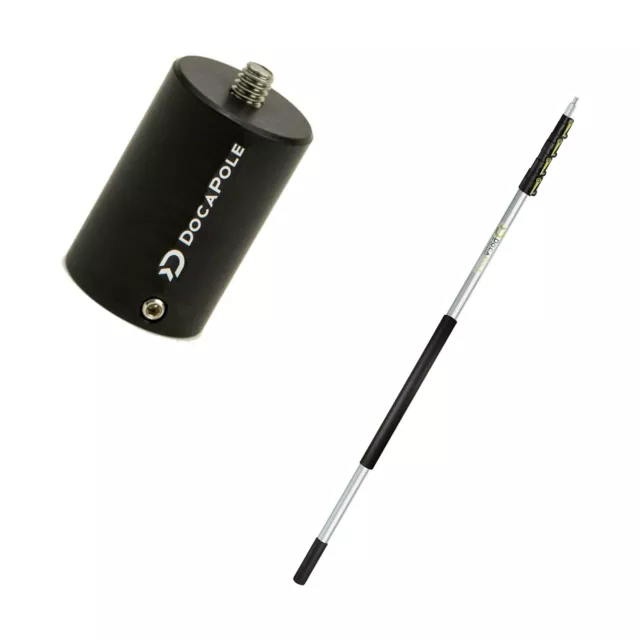 Docazoo DocaPole 7-30 Foot Hard Bristle Brush Extension Pole