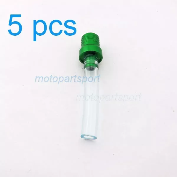 5x Gas Fuel Tank Cap Valve Vent Breather Hose Green 50 110 125 cc Dirt Bike ATV