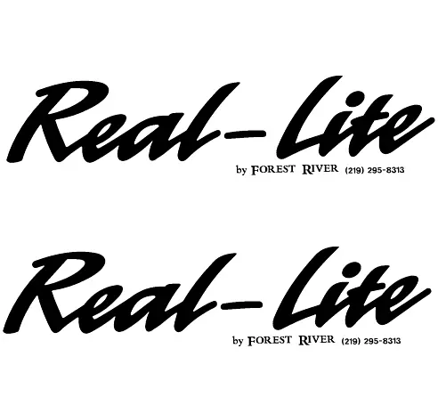 Real-Lite by Forest River RV Trailer Decals (Set Of 2) – OEM New Oracle