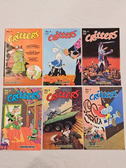 Critters #2 3 4 5 6 7 Jul, 1986 Fantagraphics Books