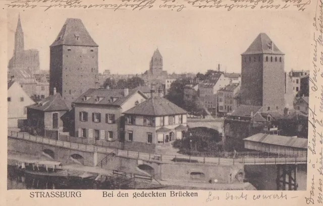 CPA 67 STRASBOURG Strassburg Bei den gedeckten Brücken LES PONTS COUVERTS 1919