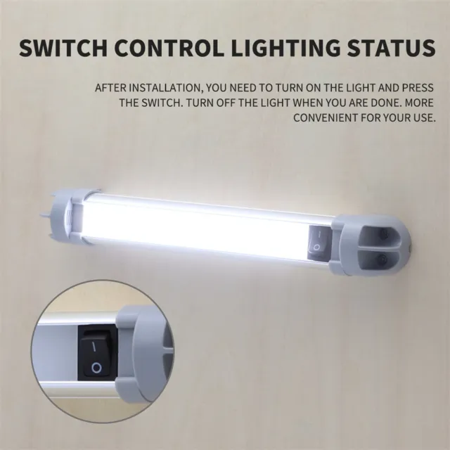 LED Interior Light Bar w/ ON/OFF Switch for RV Van Truck SUV 12V 24V Universal