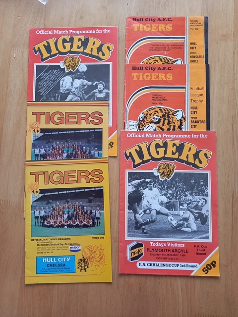 SMALL JOBLOT HULL City Programmes Collectable 80's Football £3.00 ...