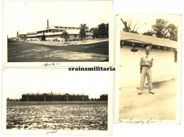 3x Orig. US Foto GI Soldaten in Lager Kaserne FORT KNOX Amerika USA 1943