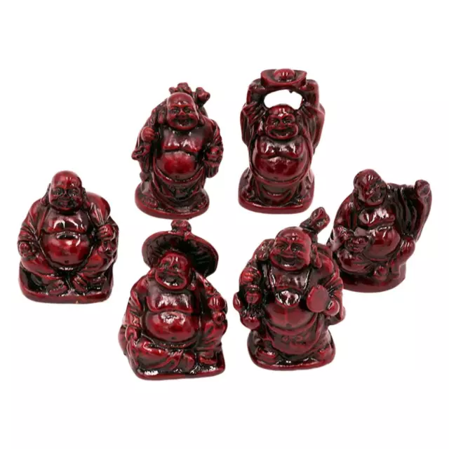 1/2/3 Beautiful Set of 6 Handcrafted Chinese Laughing Lucky Buddha Statues for 3