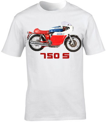 Motorcycle T-Shirt 750 S Motorbike Biker Short Sleeve Crew Neck