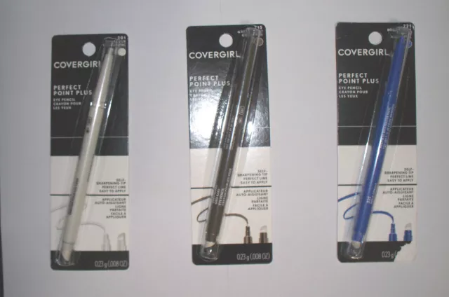 Cover Girl Perfect Point Plus Eye Liner Pencil Crayon CHOOSE SHADE Smudger New