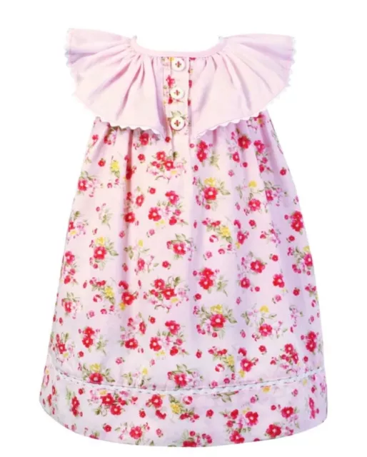 Petit Ami EUC! 9-12 months baby girl floral collar outift bloomer set pink