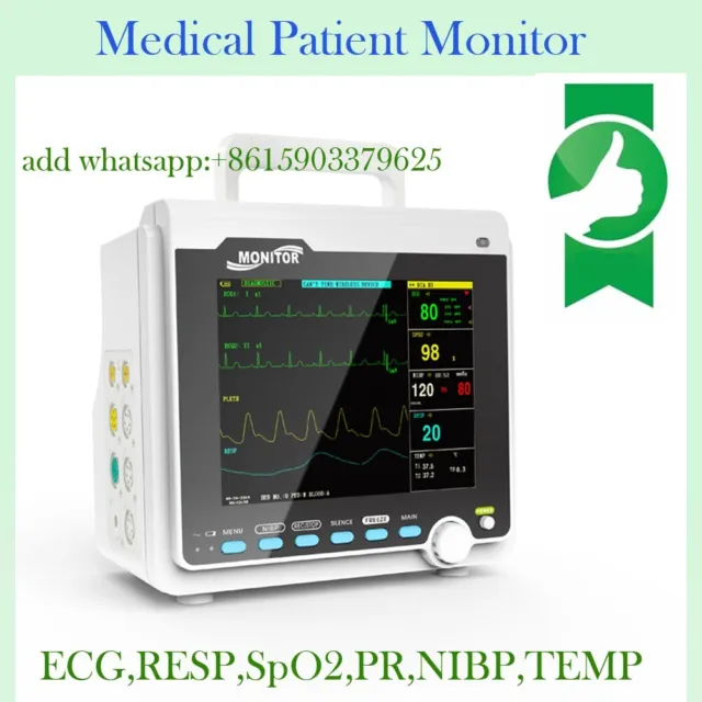 Signos vitales portátiles Monitor de paciente Máquina de la UCI de 6 parámetros
