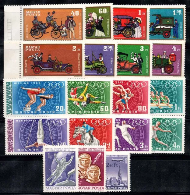 Ungarn 1965-70 Postfrisch 100% Flugpost Kosmonauten, Olympische Spiele, Historis