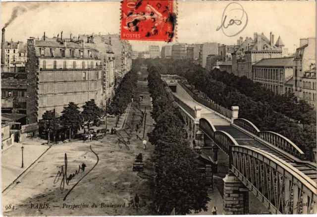 CPA PARIS 15e - Perspective du Boulevard Pasteur (82063)