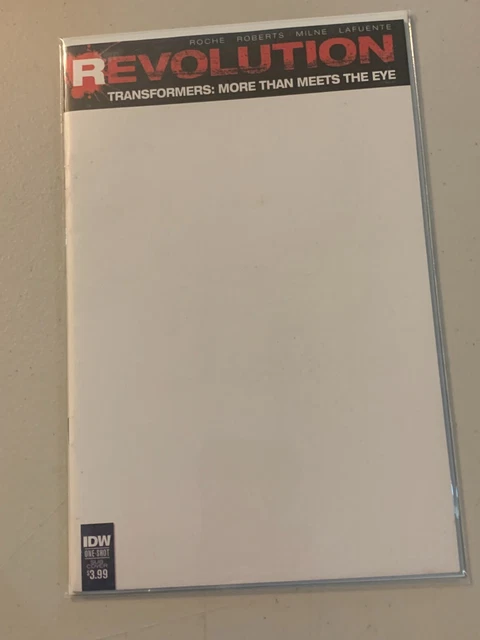 Transformers - More Than Meets The Eye - Revolution #1 Nm Blank Sketch Variant