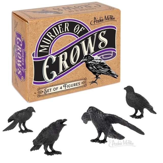 Accoutrements Archie McPhee Actaments Crow Figure 4-Piece Set