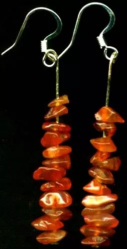 Antique Carnelian Sterling Hooks Ancient Rome's #1 Gem Courage Strength Virility