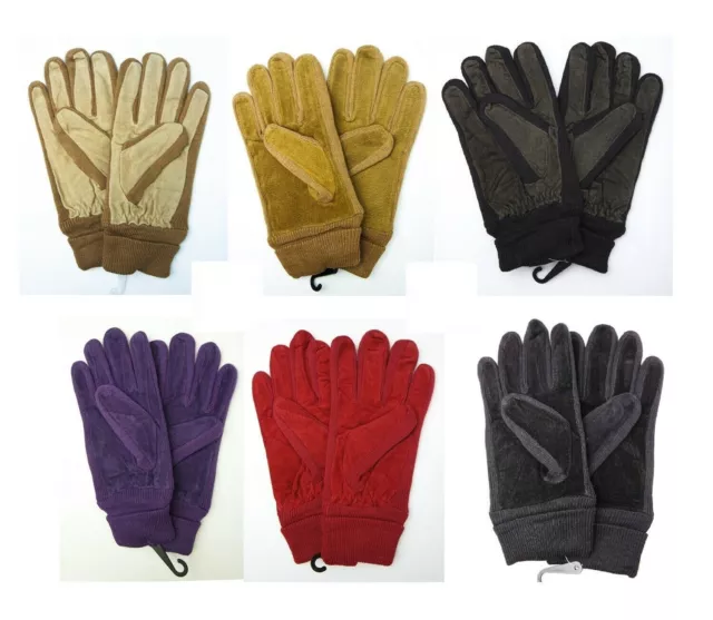 Echt Leder Damen / Herren Winter Handschuhe in 7 Farben warm Winter  M bis XXL