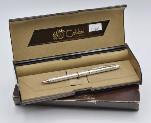 Colibri vintage 1980 silver ballpoint pen new old stock in box