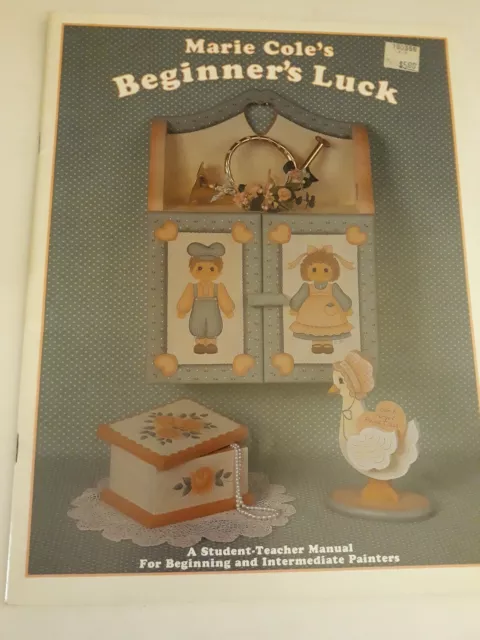 Libro de manivela de pintura tole de la suerte para principiantes de Marie Cole de colección (i6)