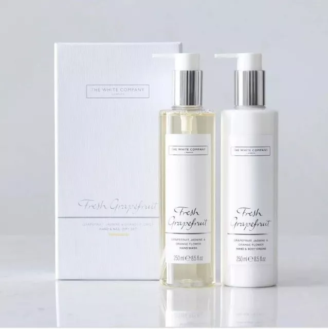 The White Company Fresh Grapefruit Hand Wash and Hand & Body Cream Gift Set NEW