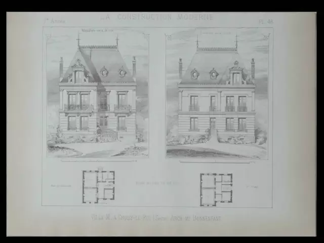 Choisy Le Roi, Villa - 1892 - Planche Architecture - Bonnenfant