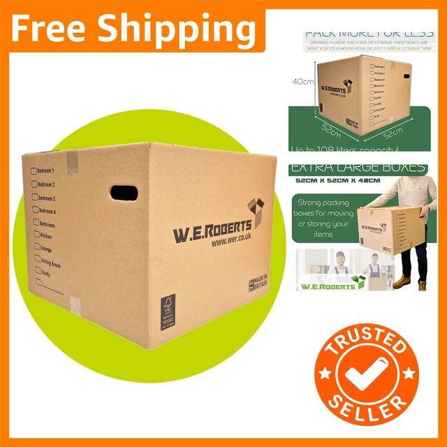 UBMOVE Heavy Duty Shipping Large 6 Pack Moving Boxes, 20 X 20 X 15