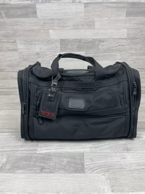 Tumi Alpha Duffle Carry-On Overnight Bag Black Ballistic Nylon 221D3