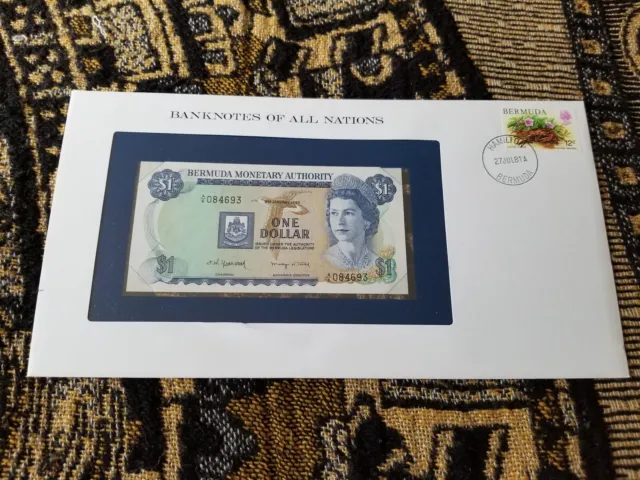 Banknotes of All Nations - Bermuda 1 Dollar 1982