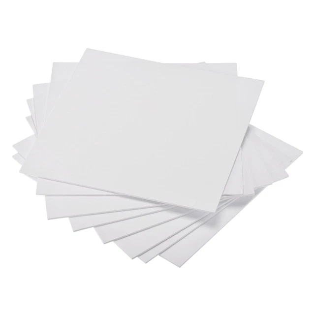 Blanco EVA Espuma Hojas 10 x 10" 3mm Grosor para Manualidades DIY Proyectos 8pzs