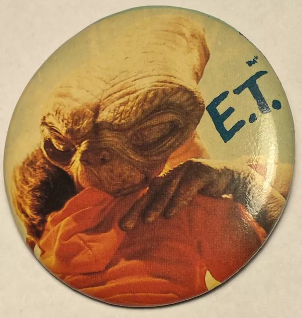 Vintage 1982 E.T.  ET The Extra Terrestrial Pin Pinback Button 2.25"