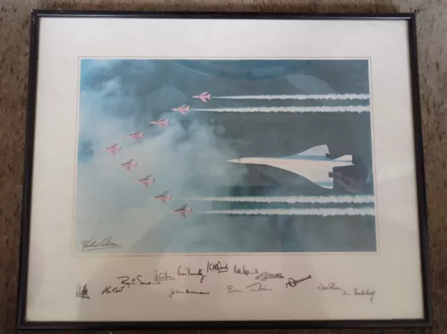 Concorde flight with Red Arrows, Signed by all the Pilots