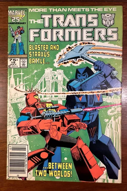 The Transformers Issue #18 Marvel Comics Book 1986 Newstand Edition