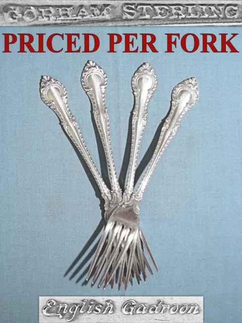 Gorham Sterling 7 1/8" Fork(S) ~ English Gadroon ~ No Mono