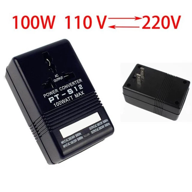 Convertitore di corrente universale convertitore di tensione NERO Step UP o Down 55-60Hz