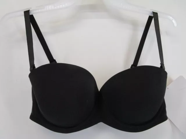 Carnival Womens 34C Push Up Underwired Bra Black