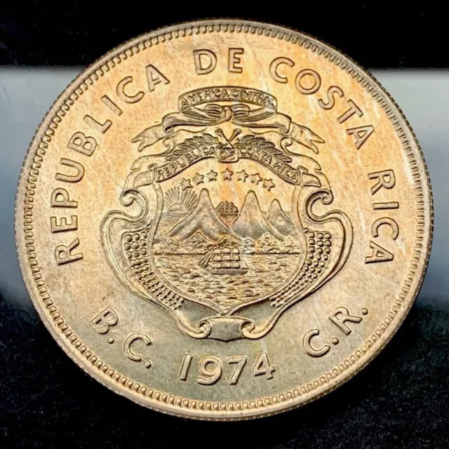 50 Colones 1974 Costa Rica . Schildkröte . Silbermünze