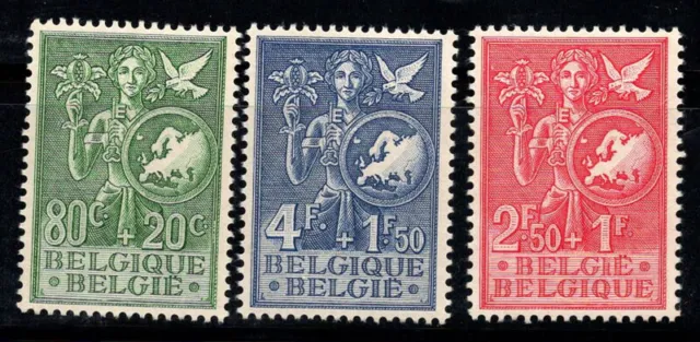 Belgique 1953 Mi. 976-978 Neuf ** 80% Europe, jeunesse, symboles