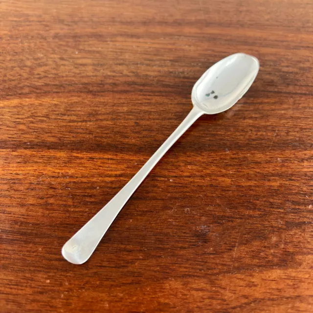 Early Elias Davis Of Newburyport, Ma Colonial Coin Silver Shellback Teaspoon