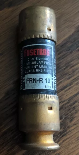 BUSSMANN Fusetron FRN-R-10 Dual-Element Time Delay Current Limiting 250V