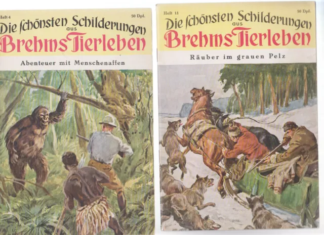 Die Schönsten Schilderungen aus Brehms Tierleben Nr 1,3-8,10-15 Verlagshaus für